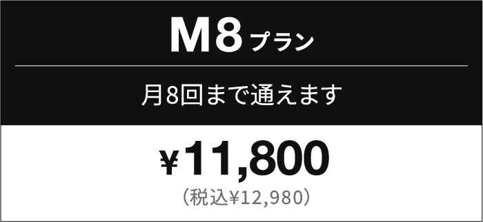 M8プラン（レッスン回数：8回/月）